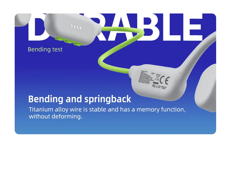 POLVCDG Bone Conduction Motion Headphones IPX8 Waterproof Bluetooth 6.0 Open-Backed Running Headphones 2026 New Product X9 RUN