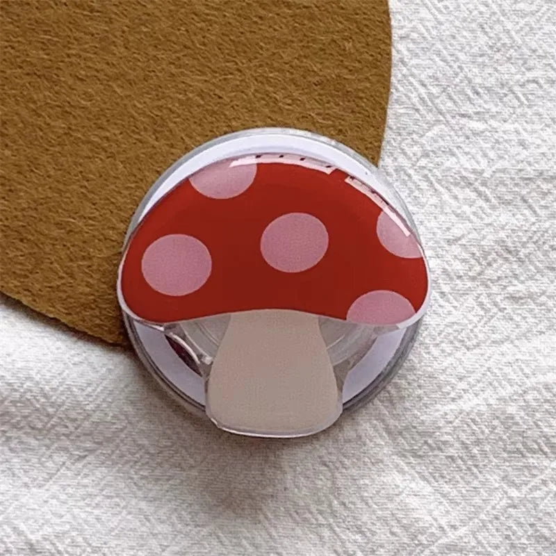 Cute Cartoon Mushroom Cherry For Magsafe Magnetic Phone Griptok Phone Holder Stand Universal Phone Ring Grip Tok For iPhone 15