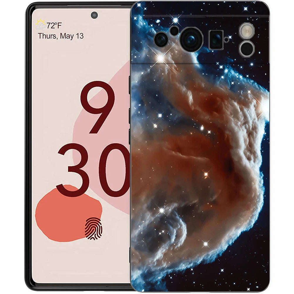 Starry Sky Universe Planet Phone Case For Google Pixel 10A 10 9 8 7 6 Pro XL 9A 8A 6A 7A 5G Soft Shockproof TPU Black Cover