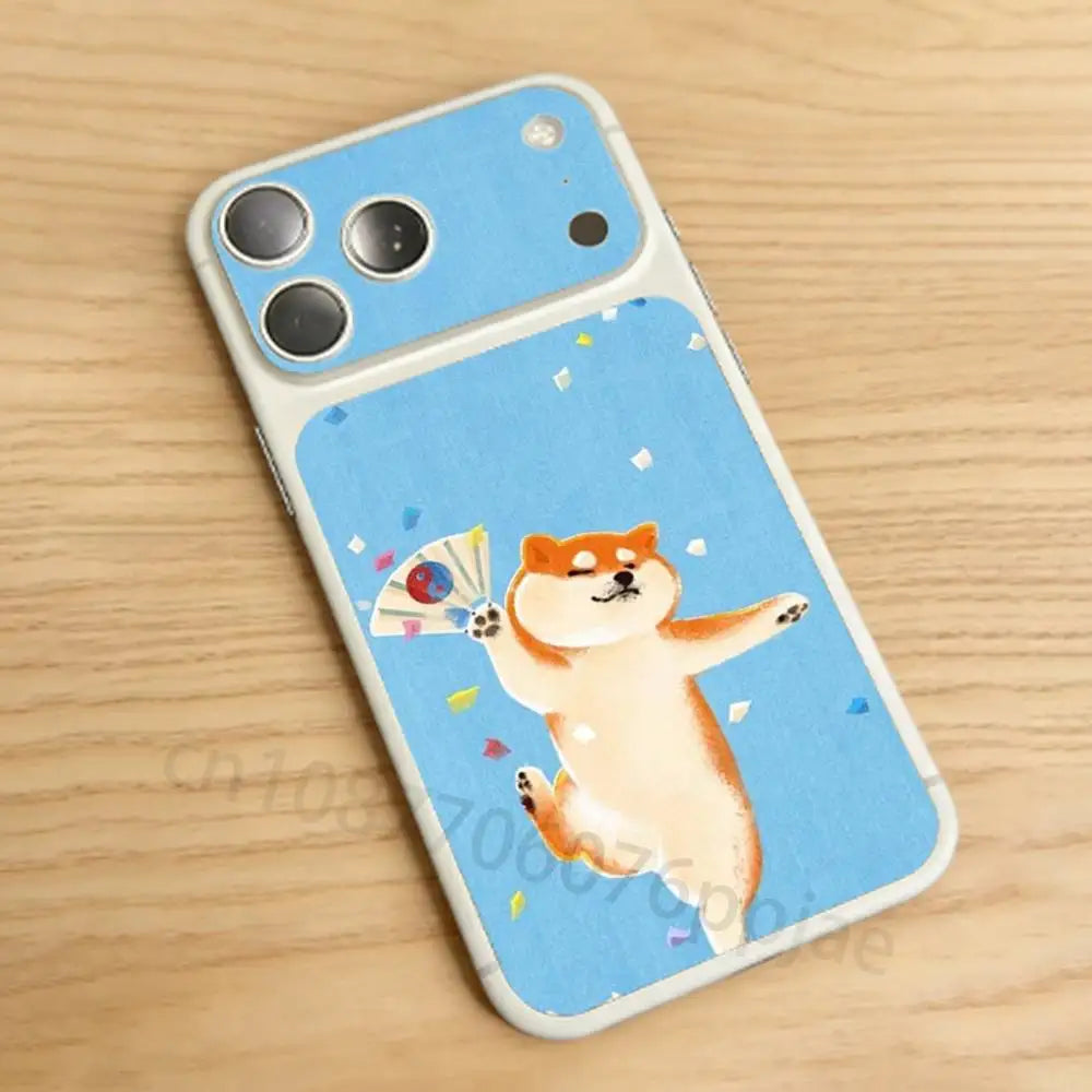 Cute pet illustrations For iPhone 17 pro Max/17 pro Full Cover Decal Skin Wrap Colorful Rear Protective Sticker Film