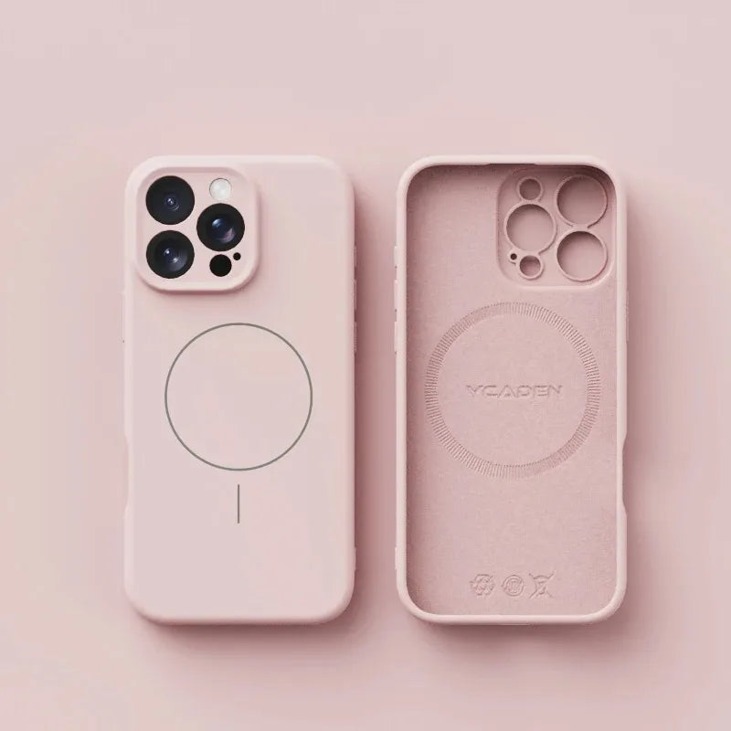 Magnetic Luxury Wireless Charge For Magsafe Phone Cases for iPhone 16 Plus 15 14 13 Pro Max Original Liquid Soft Silicone Cover