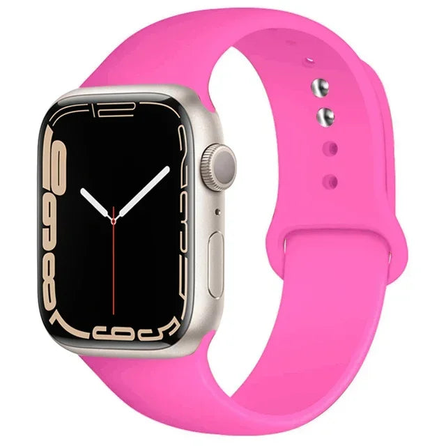 Silicone Sport Strap For Apple Watch Series11 10 9 8 7 6 5 SE Ultra3 Bracelet For Apple Watch 44mm 45mm 49mm 46mm 38/40/41/42 mm