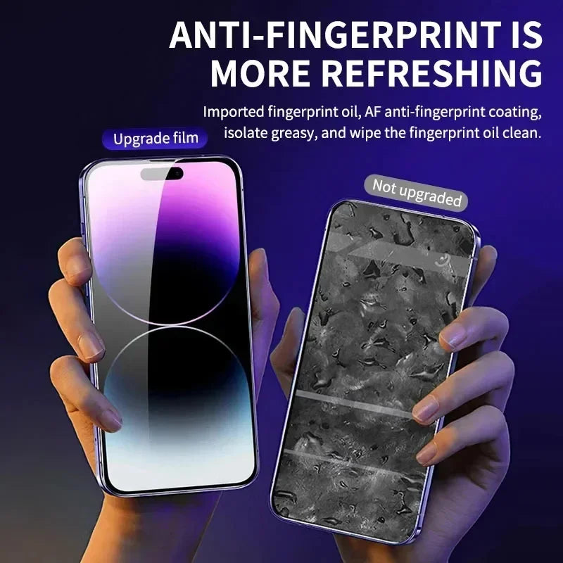 1-10PCS Oleophobic Coating Privacy Screen Protector For iPhone 17 16 14 15 12 11 13 X XS Pro Max Air Mini Dust Free Installation