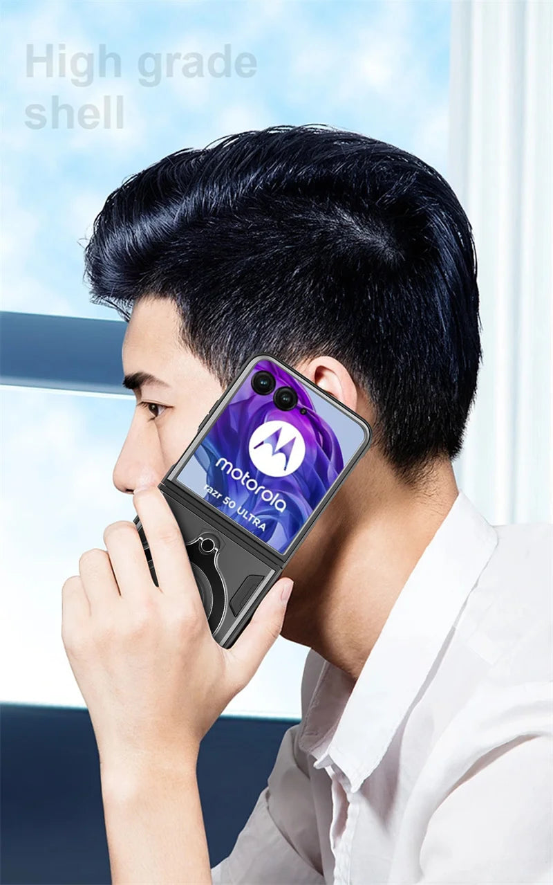 Heavy Duty Protective Magnetic Cover For Motorola Moto Razr 70 60 50 40 Ultra Razr+ 2026 2025 2024 Case With Ring Holder Stand