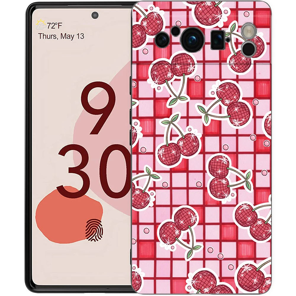 Fresh Summer Fruit Lemon Cherry Phone Case Cover for Google Pixel 10 9 8 7 6 7A 6A Pro Shockproof Soft TPU 9 Pro XL Shell Capas