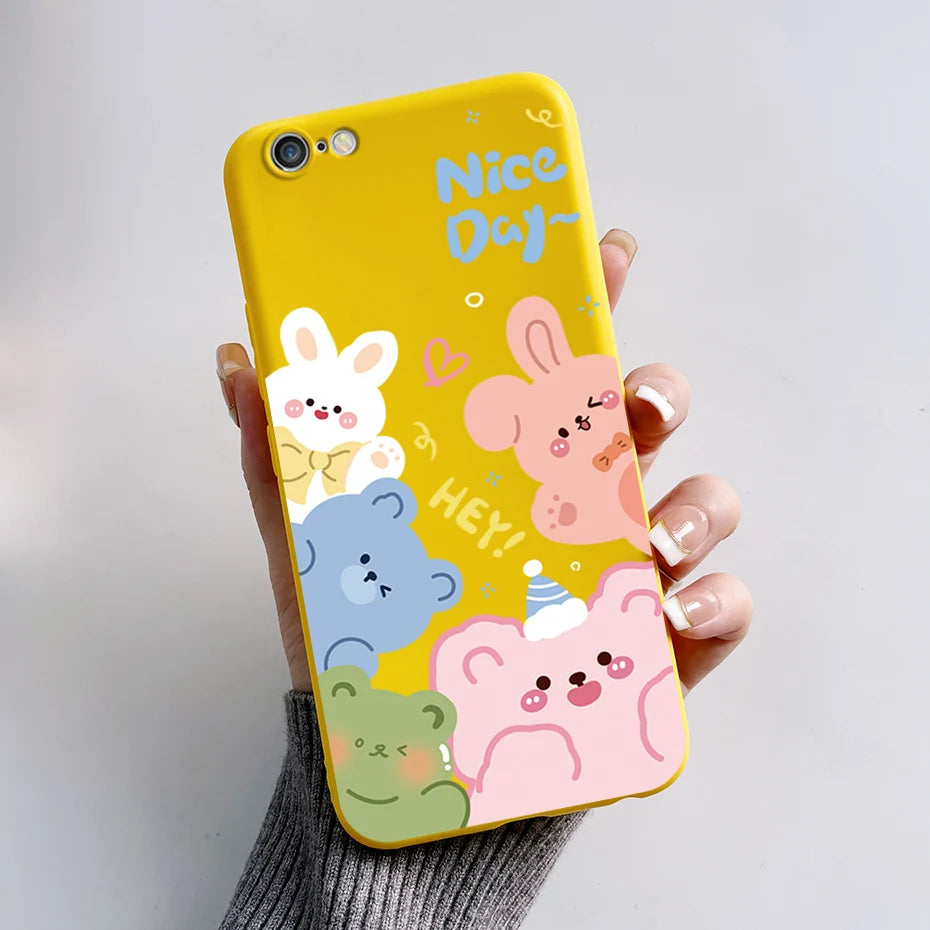 Stylish Painted Cover For iPhone 6 6S Plus Case iPhone6 6S Plus Cover Silicone Soft Phone Back Case For Apple iPhone 6 6S Coque