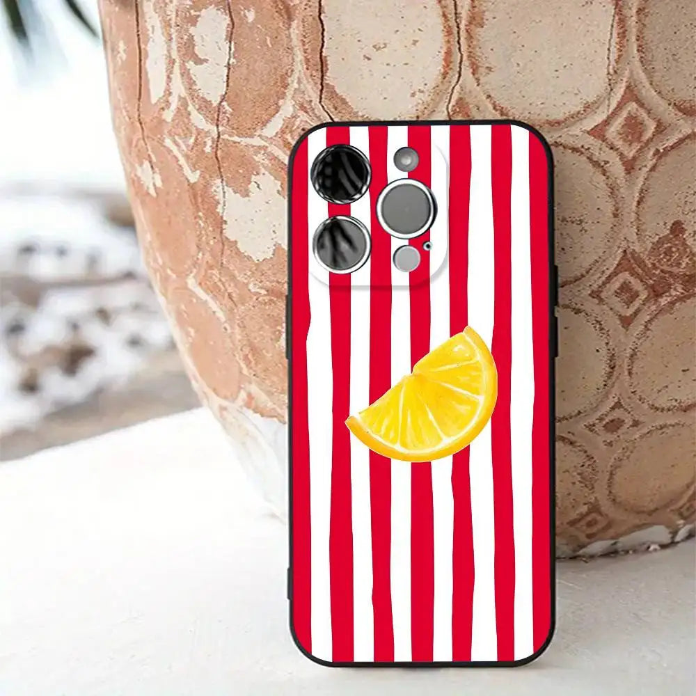 Summer Fruit Lemon Phone Case For Samsung Galaxy S26 ULTRA S25 S24 S23 S22 S21 S20 Ultra Plus FE Note 20 10 Plus Silicone Cover
