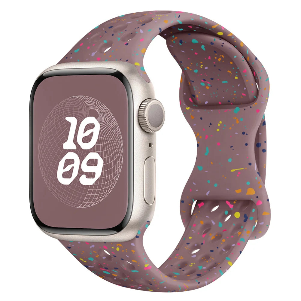 Sport Loop Strap For Apple Watch Band Ultra 2 49mm 44mm 40/41mm 45mm 42/46mm Silicone Bracelet iwatch Series 11 10 9-8-7 6 5 SE