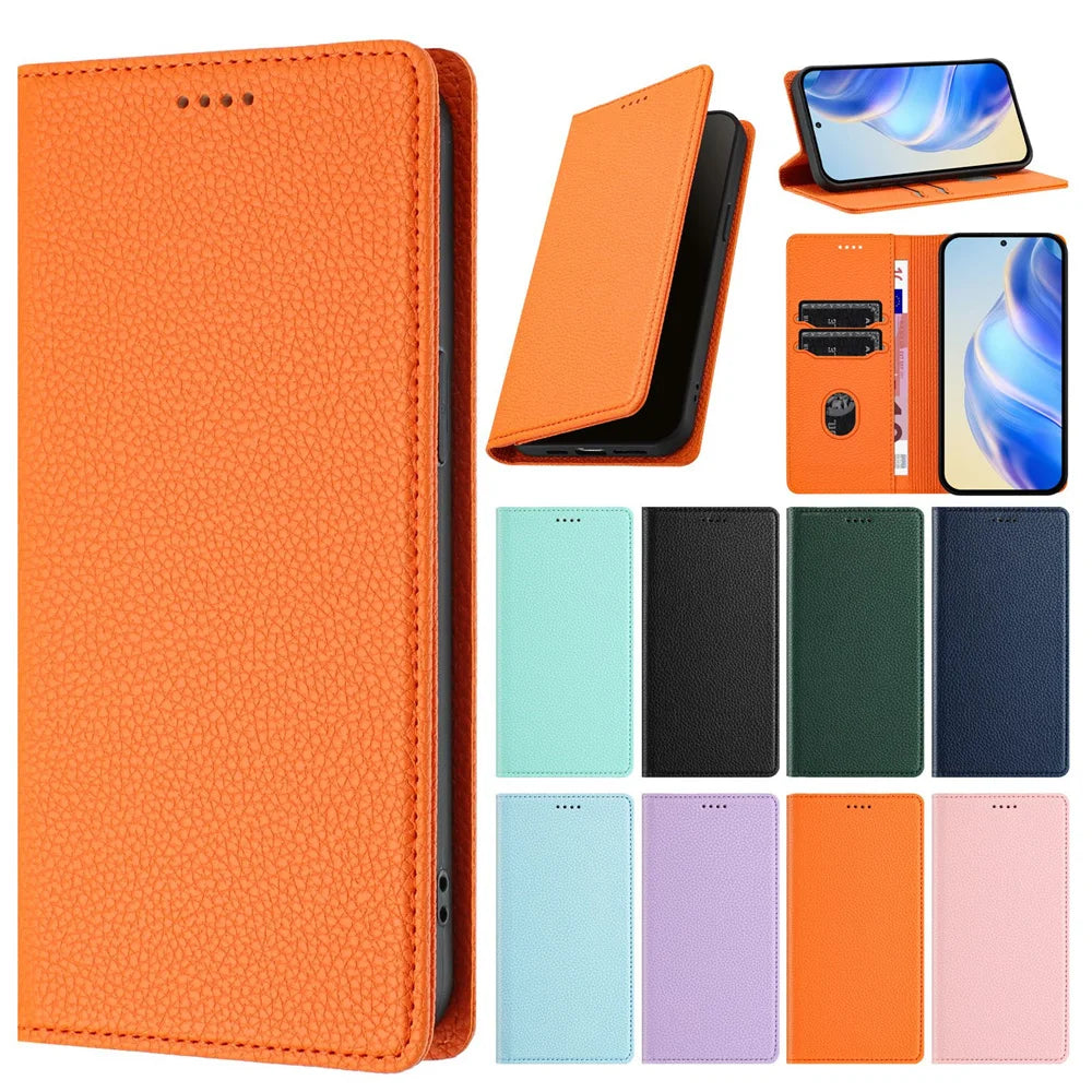 Flip Leather Phone Case for Google Pixel 6 7 8 9 Pro XL Pixel 9A 8A 7A 6A Matte Wallet Case for Pixel 5A 5XL Card Holder Cover