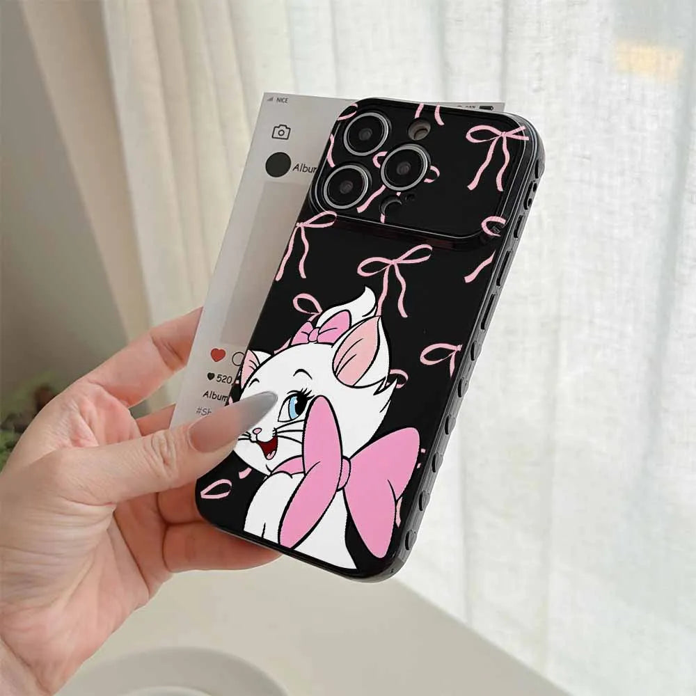 Disney Beautiful The AristoCats For Apple iPhone 17 16 15 14 13 12 Mini 11 Pro Max Bubble Heart Cover Silicone Capa Phone Case