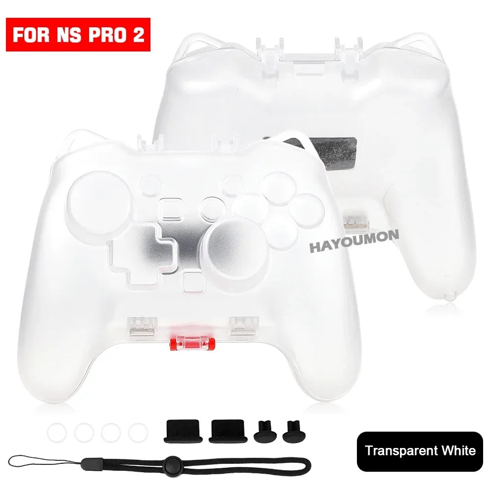 For Switch 2 Scratch & Shock Protection Transparent Protective Case For Switch 2 Pro Controller Hard Protector Cover Accessories