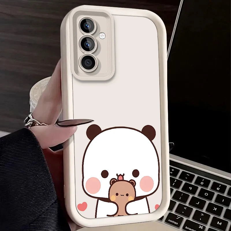 Yier Bubu Pattern Case for Samsung Galaxy S26 S25 Edge S24 Plus S23 S22 Ultra S21 S20 FE A57 A56 A55 A54 5G A53 A51 4G Cover
