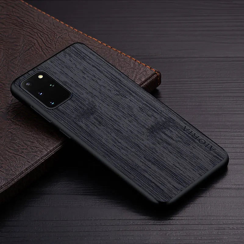 Case for Samsung Galaxy S20 Ultra Plus FE 5G funda bamboo wood pattern Leather cover Luxury coque for galaxy s20 ultra case capa