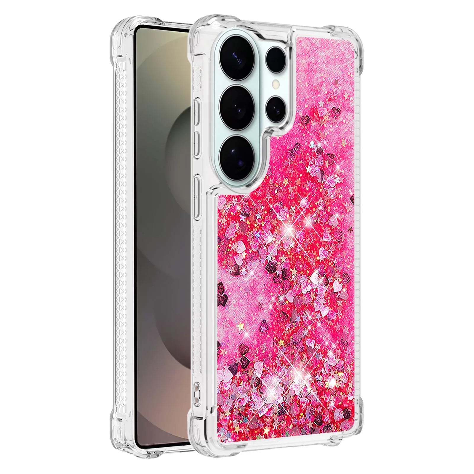 Clear Shockproof Bling Glitter Liquid Quicksand Case For Samsung Galaxy S26 S25 Edge S24 S23 S22 S21 S20 Ultra Plus FE Cover