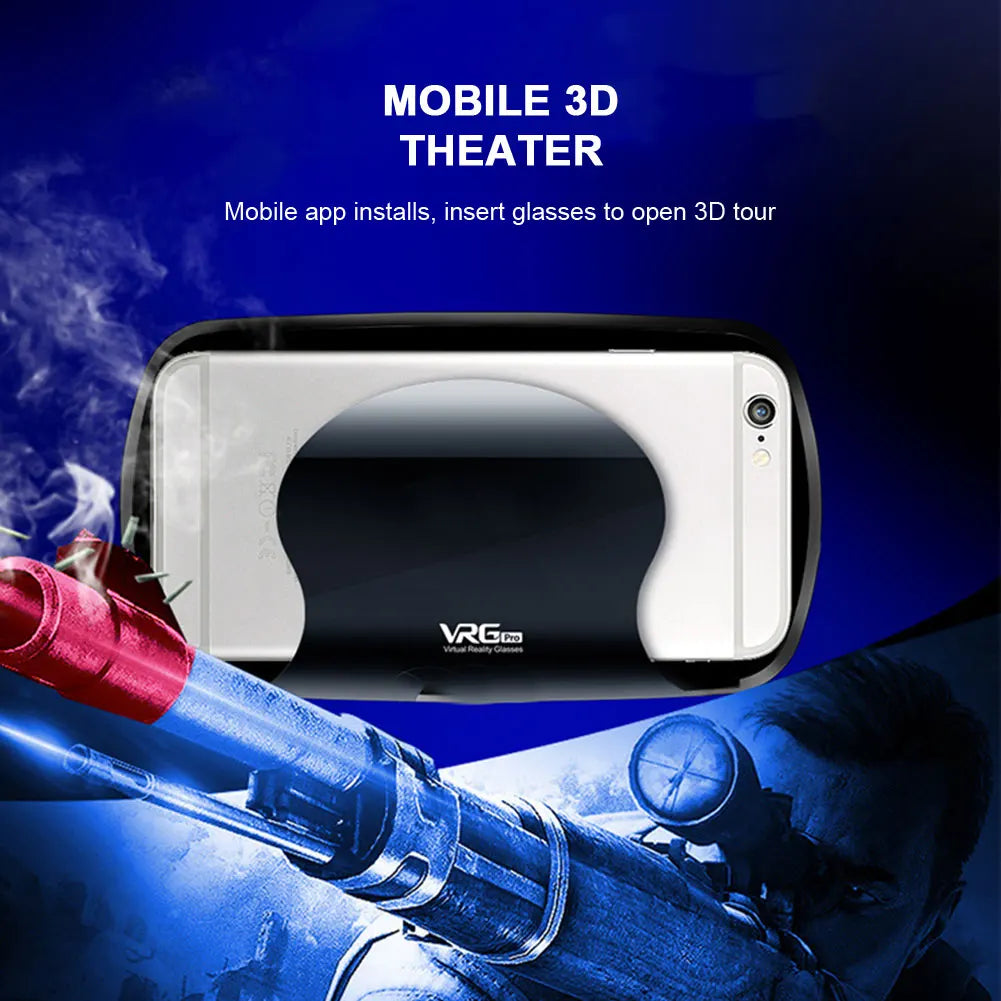 VRG Pro 3D Virtual Reality VR Glasses Devices Headset Viar Goggles Helmet Lenses Smart For Phone Smartphones Viewer Cell Devices