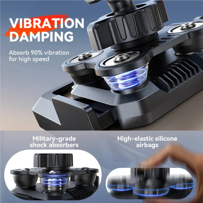 Motorcycle Phone Mount Holder Dual Vibration Dampener Universal Bike Bicycle Phone Mount for 4.7''-7'' Phones