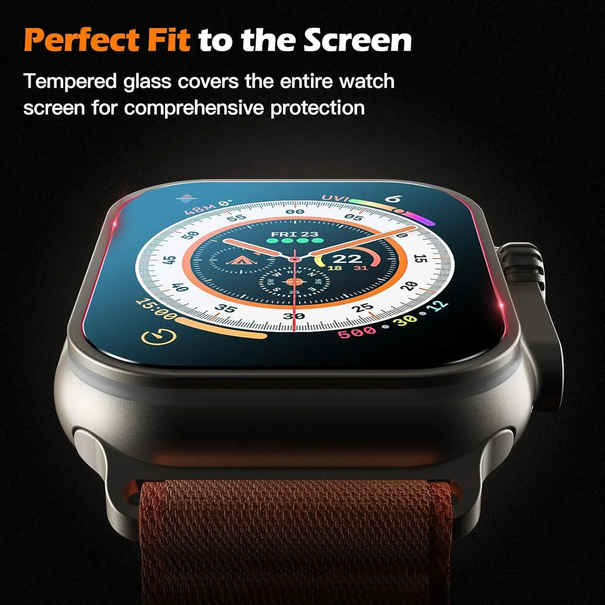 For Apple Watch Ultra 3 2 1 49mm Easy To Install Tempered Glass Screen Protectors Shatterproof Films for iWatch Ultra3 49MM
