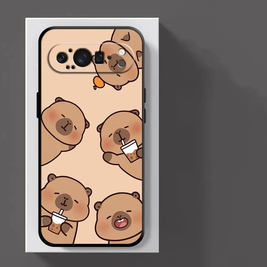 Funda Phone Cover Case for Google Pixel 10A 6a 9a 8a 10 9 Pro XL 7a 6 7 8 Pro Cute Cartoon Capybara