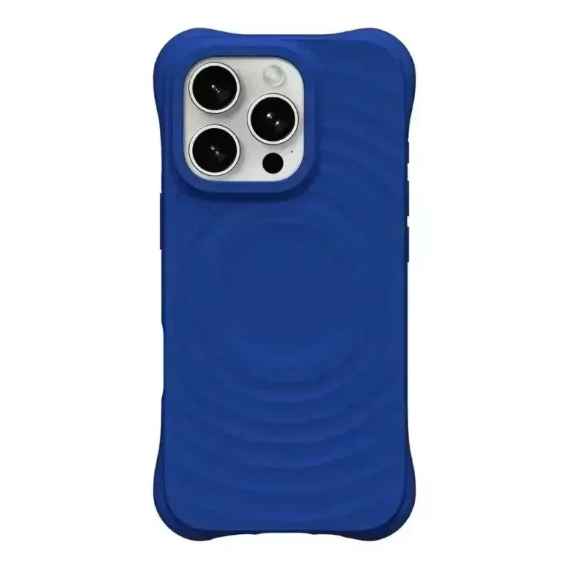 New Liquid Silicone Ripples Magnetic For MagSafe Phone case for iPhone 17 Air 16 15 14 13 Plus 17Pro Max Corrugated Soft Cover