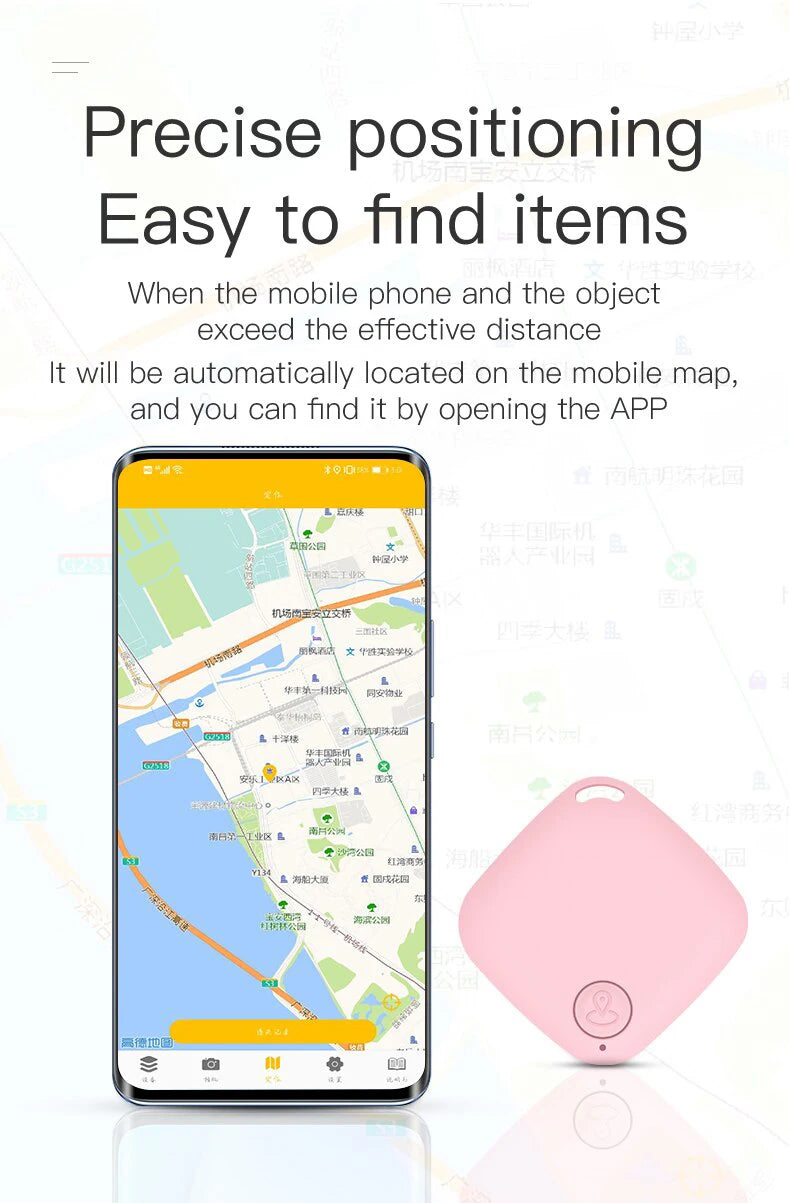 Mini GPS Tracker Anti-Lost Alarm Reminder Travel Luggage Finder Gear For Daily Item Finding Locator Tag Key Wallet Bag Finder