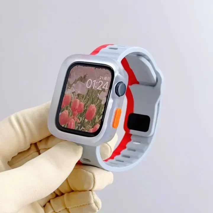 Silicone Case+Strap for Apple Watch Ultra3 49mm Series 11/10 42mm 38 44mm 40mm 45mm 41mm Bracelet Cover for iWatch Series 8 9 7