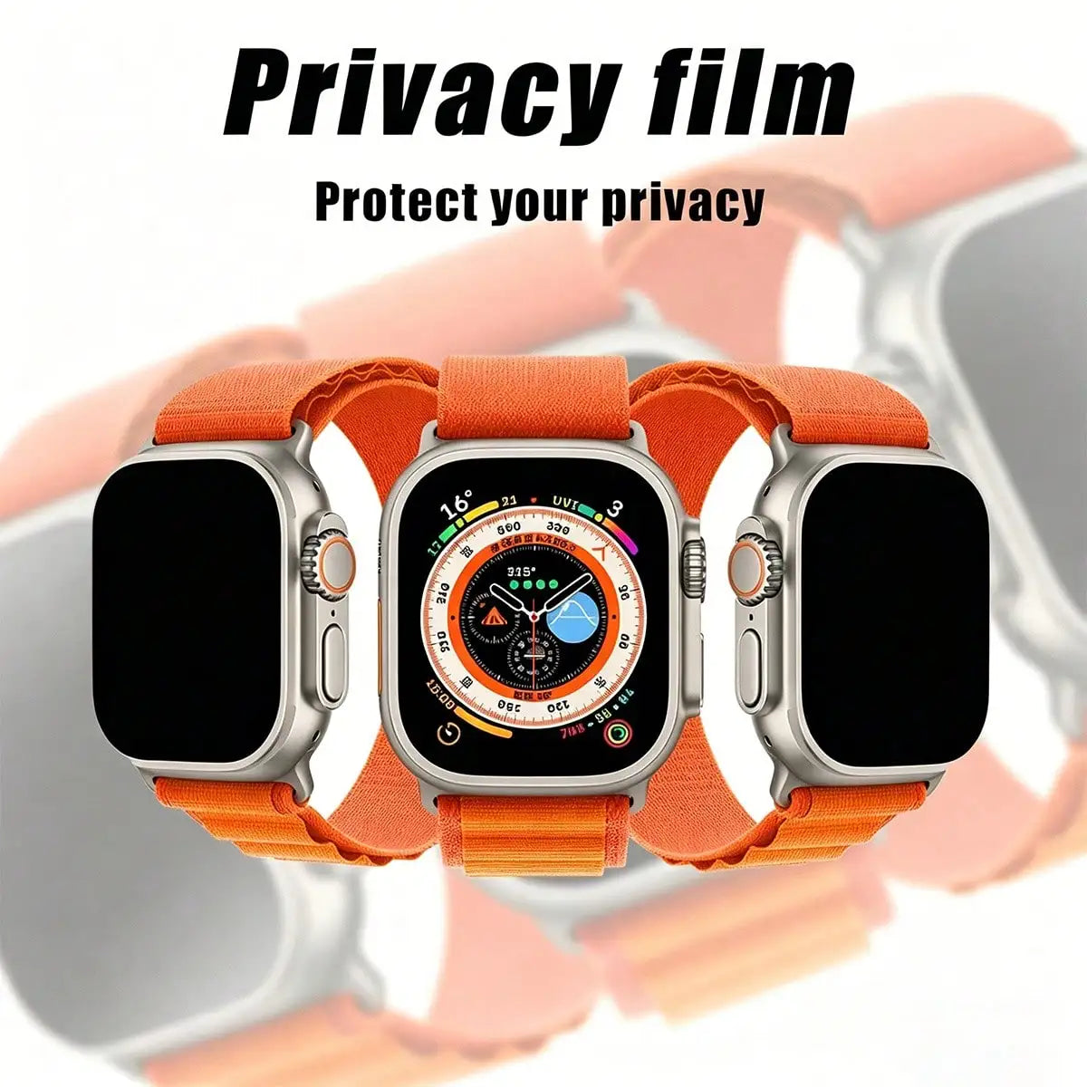 5Pcs Privacy Hydrogel Screen Protector For Apple Watch 49mm 46mm 45mm 44mm 42mm 40mm 38mm