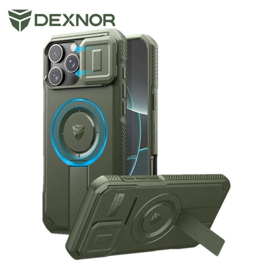 For iPhone 16 Pro Max  Case with Slide Camera Cover & Adjustable Kickstand Rugged Shockproof Protective Heavy-Duty Bumper Cases