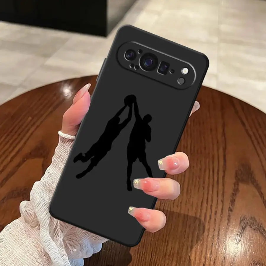 Sport Love Basketball Texture Black Soft Shell Case for Google Pixel 9a 10 9 Pro XL 6a 8a 7a 6 7 8 Pro