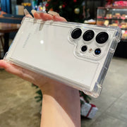 Luxury Transparent Case For Samsung Galaxy S26 S25 S24 S23 S22 Ultra Plus FE A16 Soft Bumper Lens Protector Clear Acrylic Cover