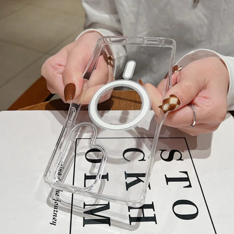 Magsafe Magnetic Case For Samsung Galaxy S25 S24 S23 S22 S21 FE Plus Ultra A16 A36 A56 A26 S25 edge 5G Shockproof Clear Cover