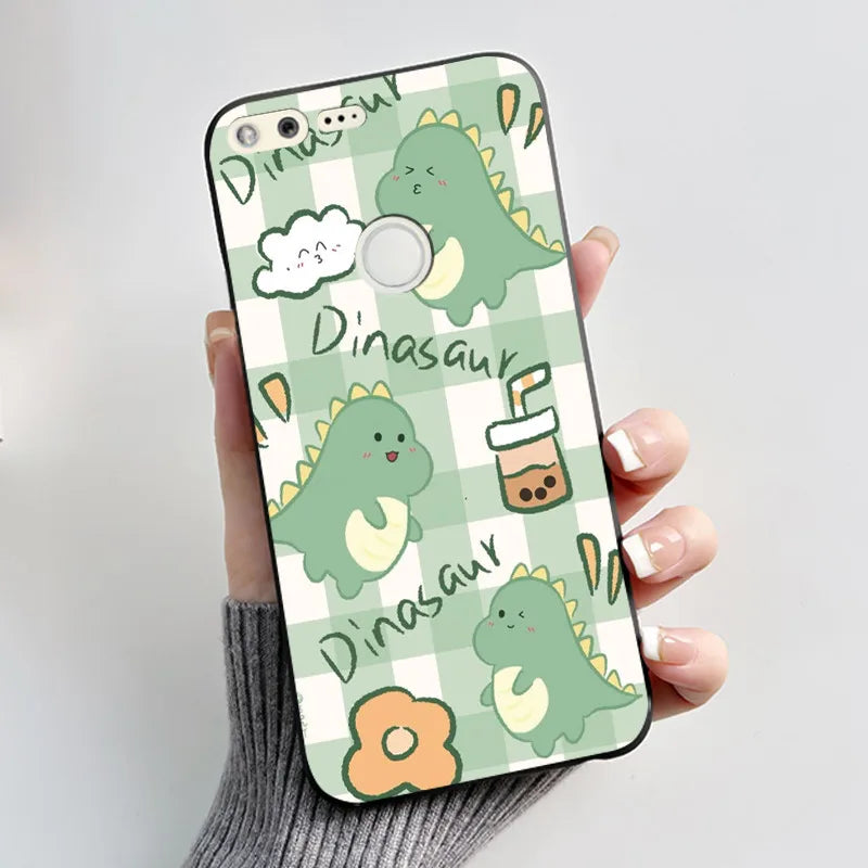 For Google Pixel 1 Case Aesthetic Cute Cat Shockproof Silicone TPU Soft Back Cover for Google Pixel 1 Pixel1 XL Phone Case Coque