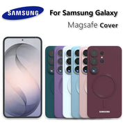 Original For Samsung Galaxy S26 Ultra S25 FE A17 Magsafe Case S26 S25 S24 S23 S22 Ultra Plus FE Soft Silicone Phone Back Cover