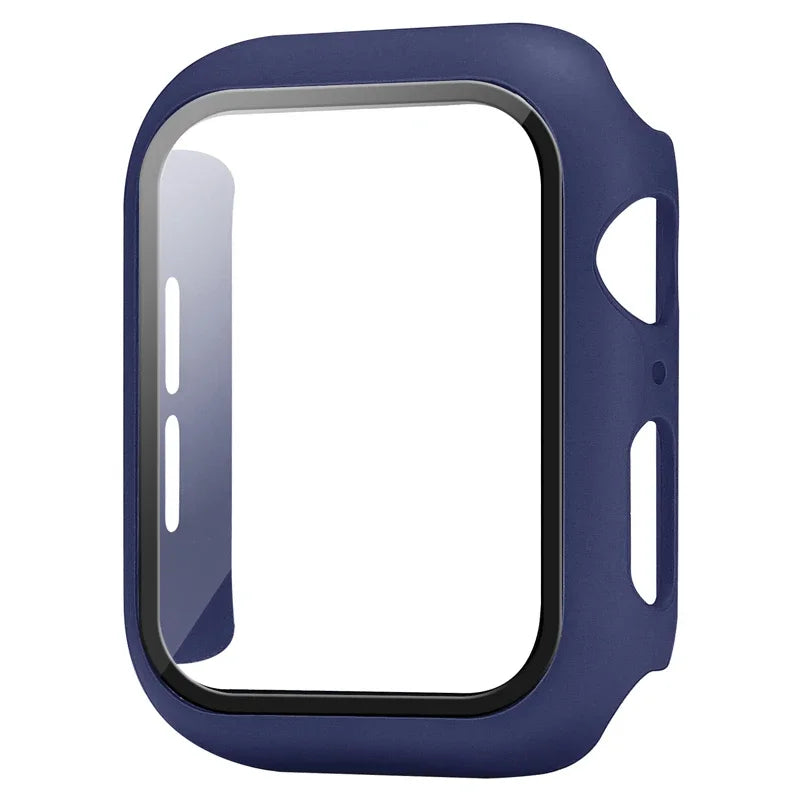 Tempered Glass Screen Protector Case Cover For Apple Watch Series 9 Ultra 8 7 6 5 4 3 2 1 SE 49MM 45MM 41MM 40MM 44MM 42MM 49 MM