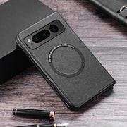 Premium PU Leather Case for Pixel Fold For Magsafe Wireless Charging Hard Back Cover For Google Pixel Fold G9FPL