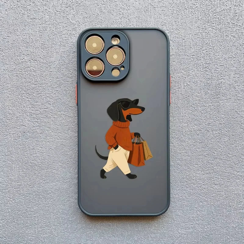 Funny Dancing Dachshund Sausage Dog Phone Case For Samsung Galaxy S26 S25 Ultra S24 S23 FE S22 S21 Plus S20 A56 A55 A54 Cover