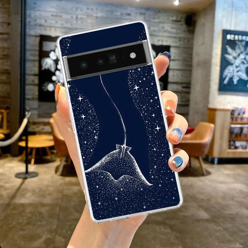 Killer Whale Orca Phone Case For Google Pixel 9 8 7 6 8A 7A 6A 5 4 5A 4A 3A Pro XL soft Clear Shell TPU Transparent Cover