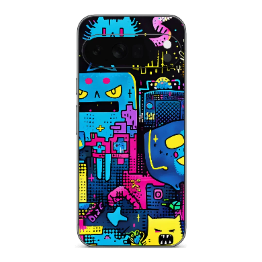 OSCARSKIN Z Decal Skin Wrap for Google Pixel 10 9 8 7 Pro 6 6A Back Screen Protector Film Cover Case Macaroon Wrap Sticker