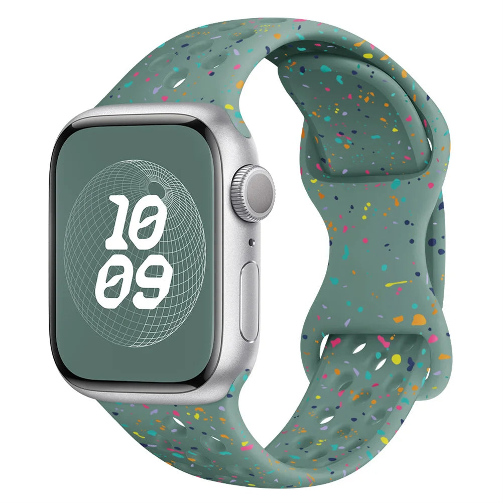 Sport Loop Strap For Apple Watch Band Ultra 2 49mm 44mm 40/41mm 45mm 42/46mm Silicone Bracelet iwatch Series 11 10 9-8-7 6 5 SE