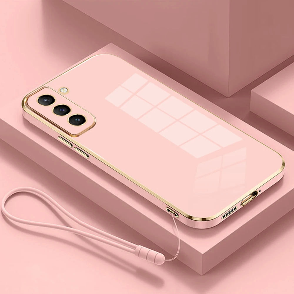 For Samsung Galaxy S23 S22 S21 S20 S22 + 23 S21 Ultra S10 Plus S20 FE S22Ultra S23Ultra S21FE Case Luxury Phone Cover 6D Plating