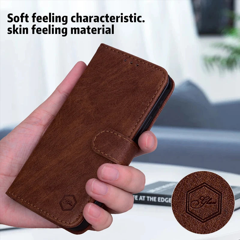Magnetic Flip Leather Wallet Case For iPhone 17 17e 16e 16 15 14 13 12 11 X Xr Xs 8 7 6 6s SE Mini Air Pro Max Plus