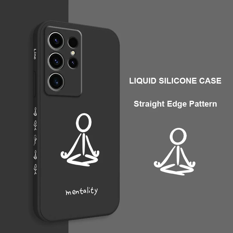 Cultivate Meditation Phone Case For Samsung Galaxy S25 S24 S23 S22 S21 S20 S10 S10E Ultra Plus FE Note 20 Ultra Plus Cover