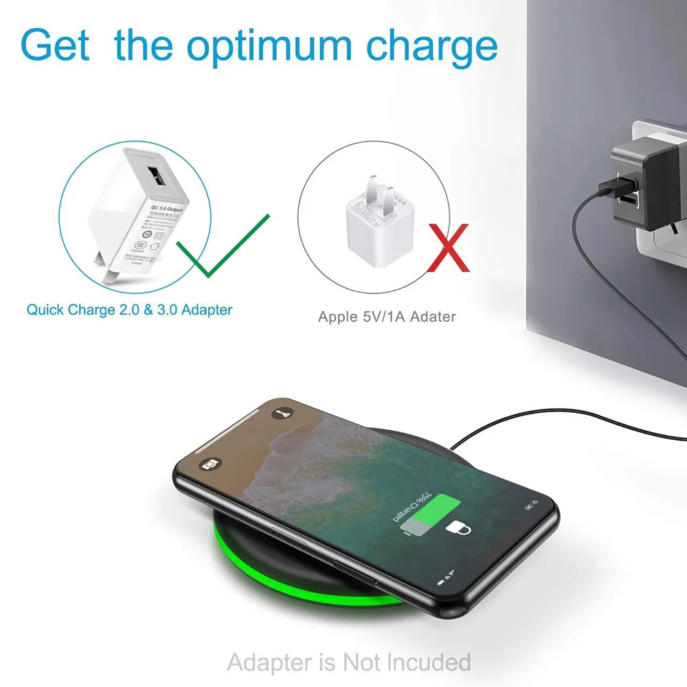 30W Wireless Charger For iPhone 17-12 Pro XS Max X XR Induction Fast Wireless Charging Pad For Samsung S Xiaomi Type C
