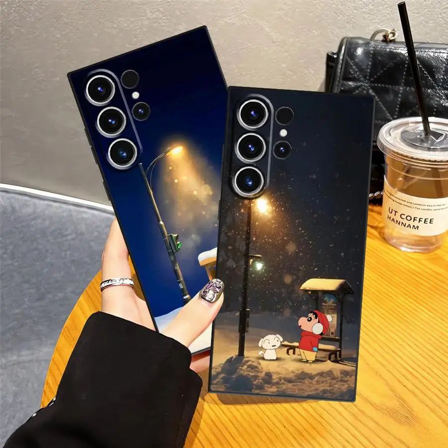 Funda Phone Cover Case for Samsung Galaxy S26 Ultra S20 Ultra Note 20 8 9 10 S24 S10 S9 S25 Plus S23 S21 FE Cra-yons Shin-chans