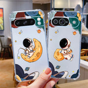 P ixel 8 Pro Lunar Astronaut Transparent Phone Case For Google Pixel 9Pro 9 8Pro 7Pro 9ProXL 6 7A 8A 8 7 6A 6Pro Cover