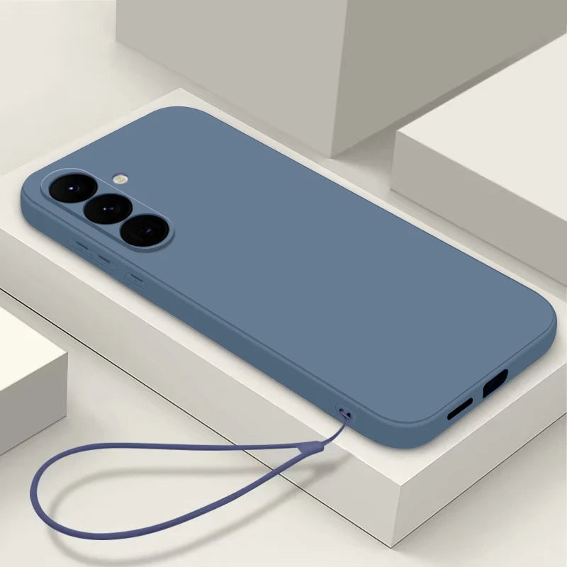 Soft Silicone Lanyard Case For Samsung Galaxy S26 S23 S24 S25 Ultra S23 S24 FE A17 A56 A55 A54 A36 A15 A16 A25 5G Phone Cover