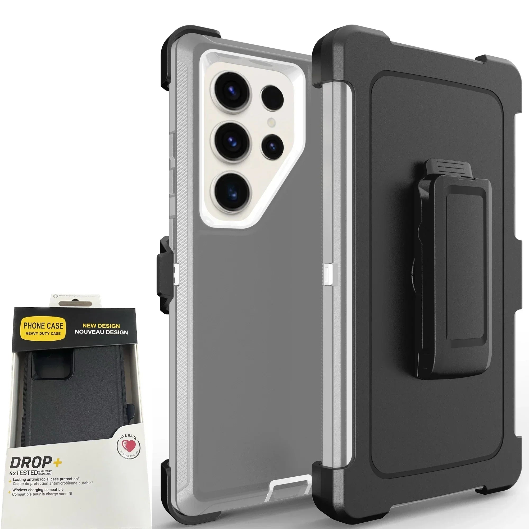 Defender Ott Armor Box Case for Samsung S25 Ultra S24 S23 S22 S21 S20 Plus Rugged Shockproof Protect Cover Belt Clip