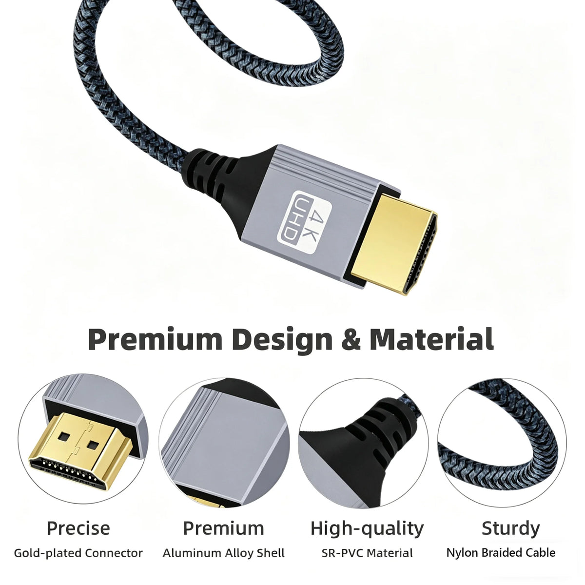 Micro HDMI-compatible to HDTV Cable 4K For GoPro Hero Raspberry Pi 4 Sony A6000 Nikon Yoga 3 Camera Micro HDMI Cord 0.3m 5m 10m