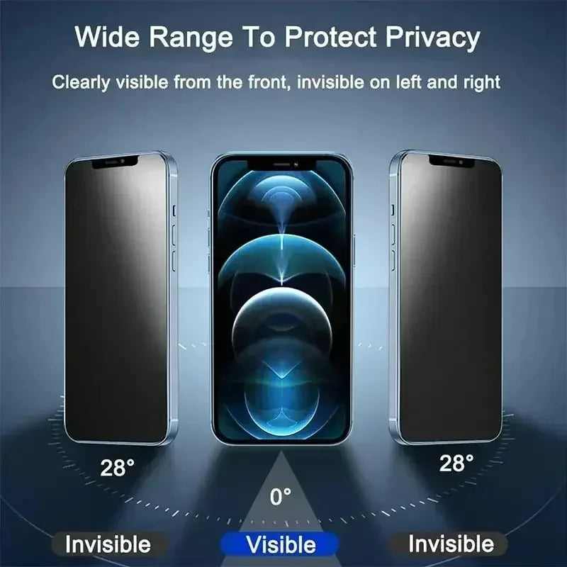 3-5PCS Anti-Spy Glass for iPhone 15 14 13 12 11 Pro Max Mini X XS XR 7 8 16 Plus Privacy Screen Protector For iPhone SE 2020