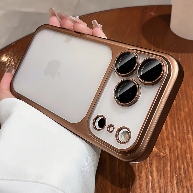 Luxury Soft Matte Phone Case For iPhone 17 16 15 14 13 12 11 Pro Max Air Plus Electroplated Silicone Bumper Back Cases Cover