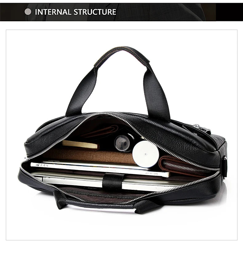 SCHLATUM Genuine Leather Briefcases Hard For Men Luxury Handbags Laptop Briefcase Bags 15 Inch Office Bussiness Computer Bag
